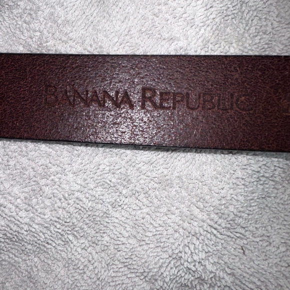 Women’s Size 28 Banana Republic All Leather Silver Buckle Brown Belt USA 741217 - Picture 4 of 9